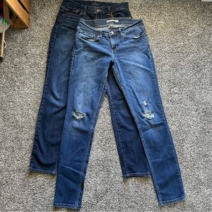 2 Pairs Dark Blue Skinny Jeans